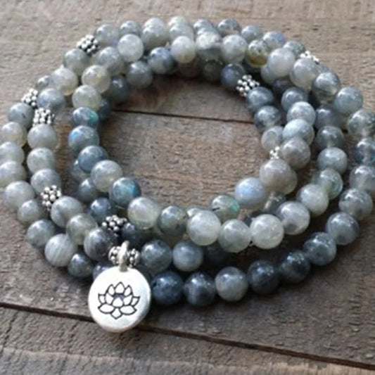 Collier mala 108 perles – Bracelet enroulable d’énergie douce